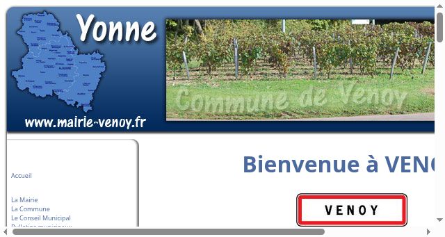 Screenshot of mairie-venoy.fr