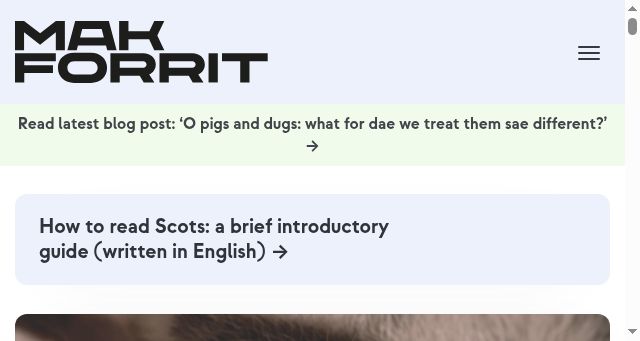 Screenshot of makforrit.scot