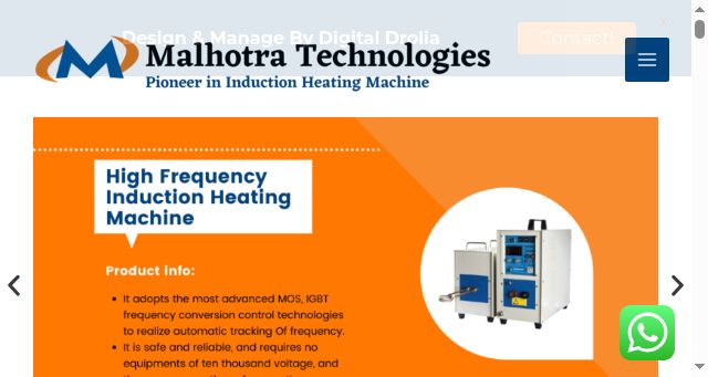 Screenshot of malhotratechnologies.com