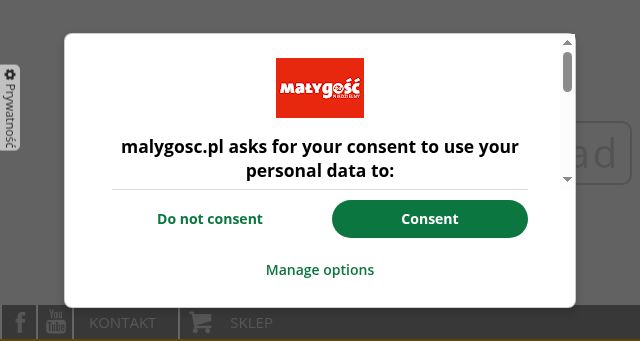 Screenshot of malygosc.pl