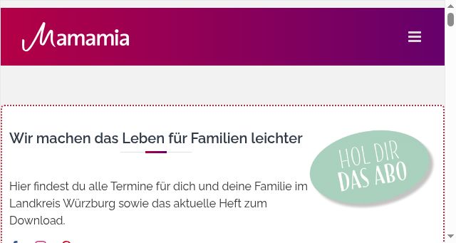 Screenshot of mamamia-online.de