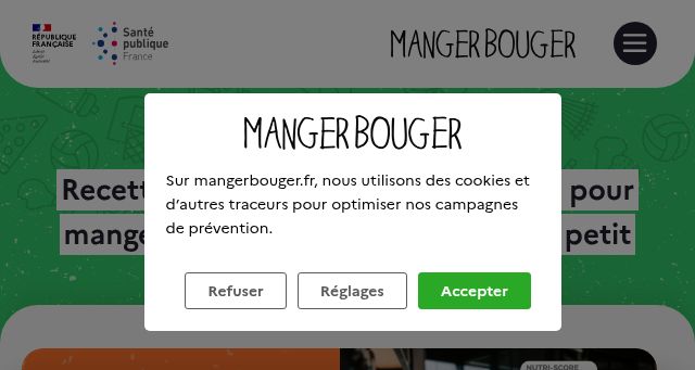 Screenshot of mangerbouger.fr