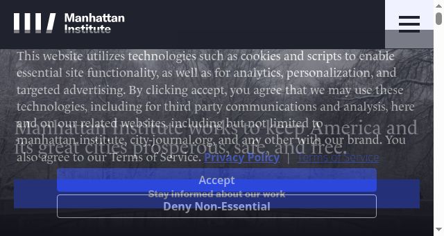 Screenshot of manhattan.institute