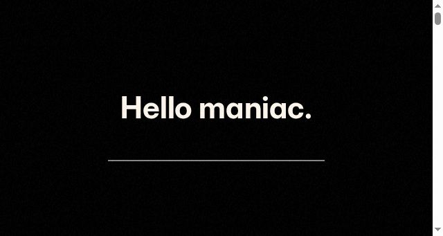 Screenshot of maniac.agency