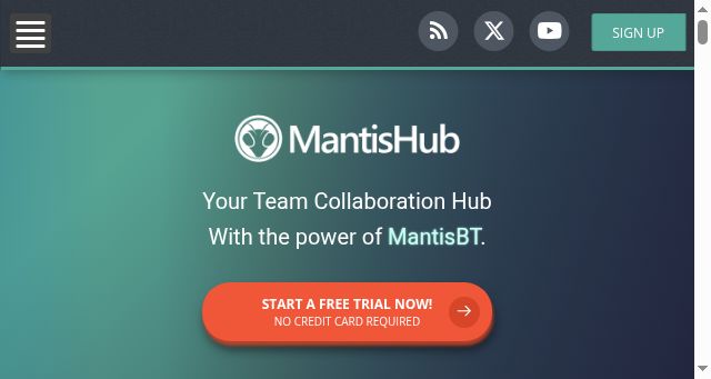 Screenshot of mantishub.com
