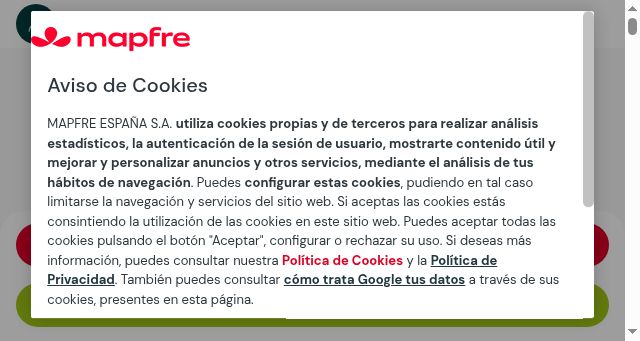 Screenshot of mapfre.es