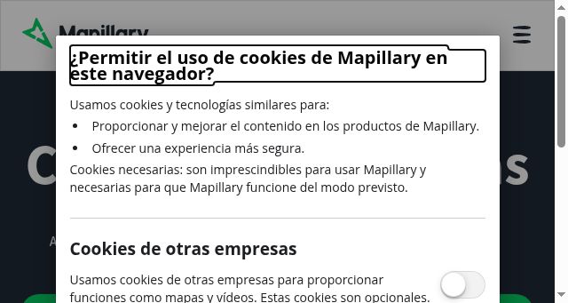 Screenshot of mapillary.com