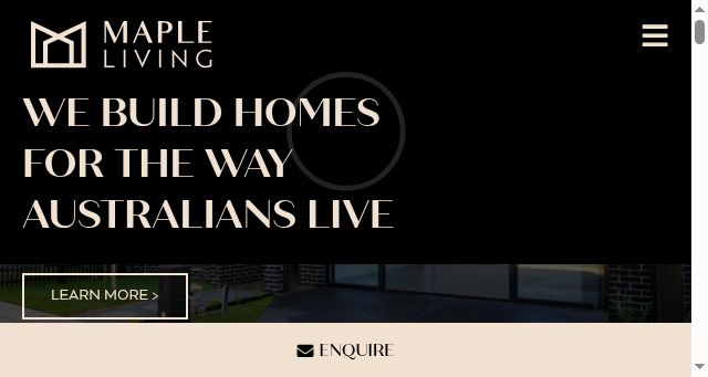 Screenshot of mapleliving.com.au