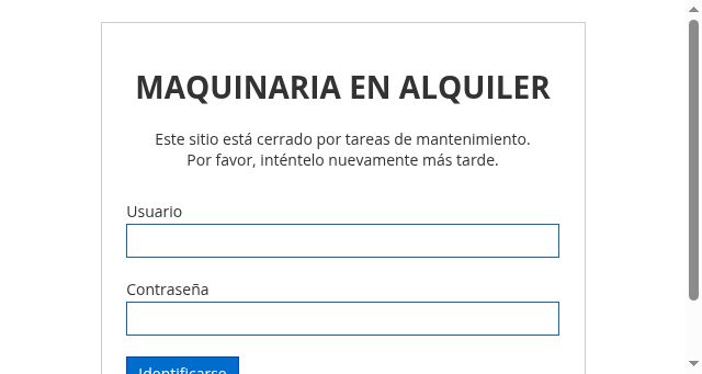 Screenshot of maquinariaenalquiler.com