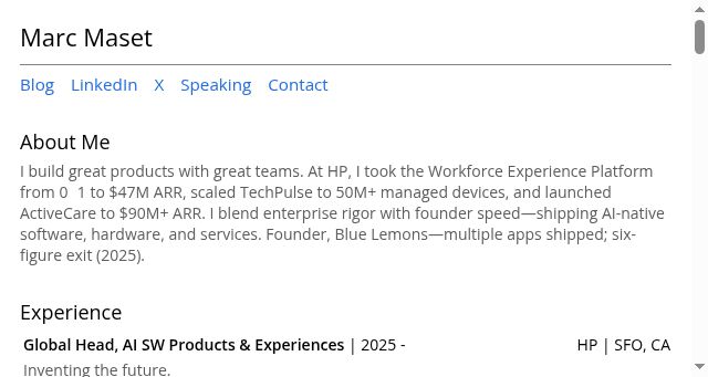 Screenshot of marcmaset.com