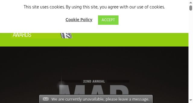 Screenshot of marcomawards.com