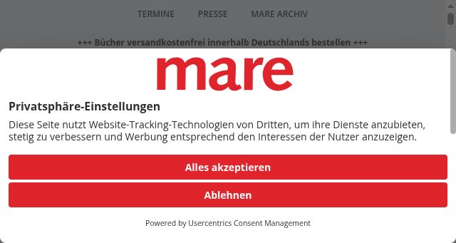 Screenshot of mare.de