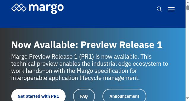 Screenshot of margo.org