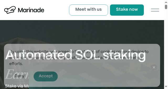 Screenshot of marinade.finance