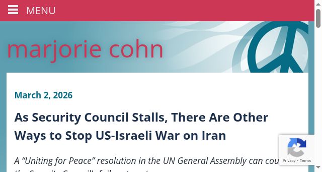 Screenshot of marjoriecohn.com