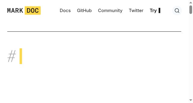 Screenshot of markdoc.dev