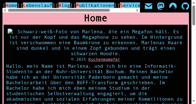 Screenshot of marlena.ruhr