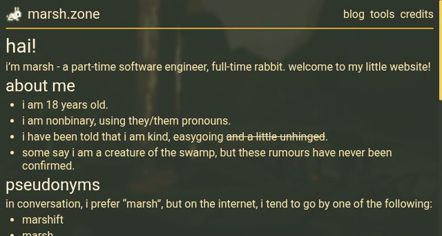 Screenshot of marsh.zone