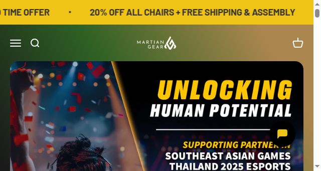 Screenshot of martiangear.sg