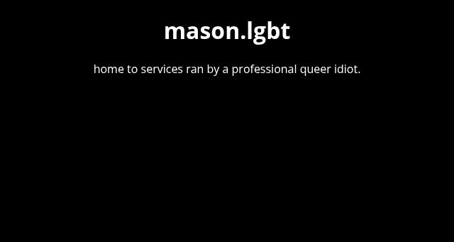 Screenshot of mason.lgbt