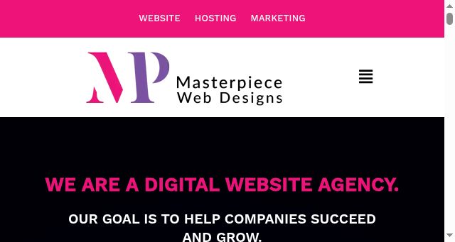 Screenshot of masterpiecewebdesigns.com