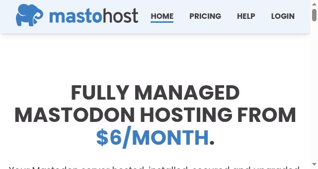 Screenshot of masto.host