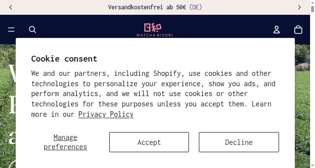 Screenshot of matchabiyori.com