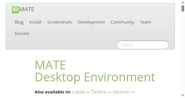 Screenshot of mate-desktop.org