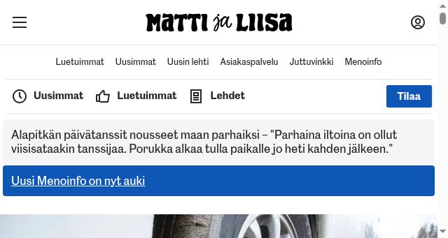 Screenshot of mattijaliisa.fi