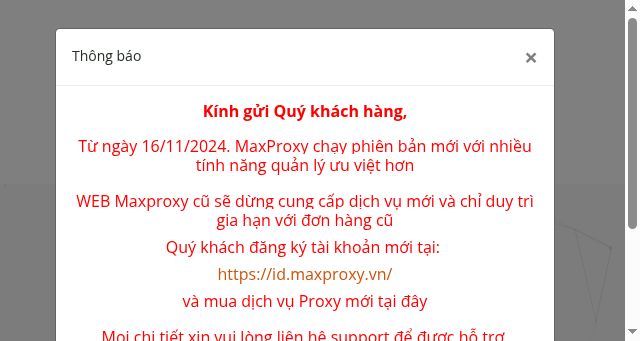 Screenshot of maxproxy.vn