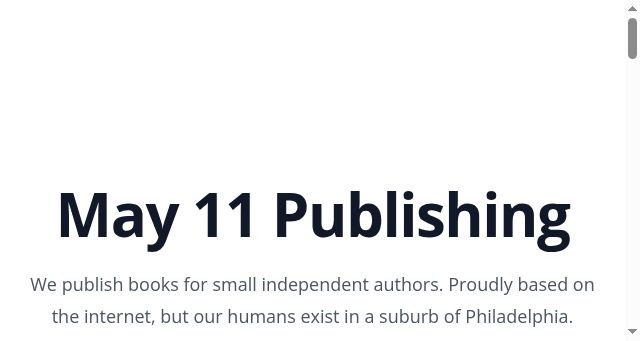 Screenshot of may11publishing.com