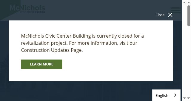 Screenshot of mcnicholsbuilding.com