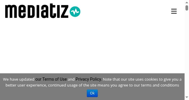 Screenshot of mediatiz.mu