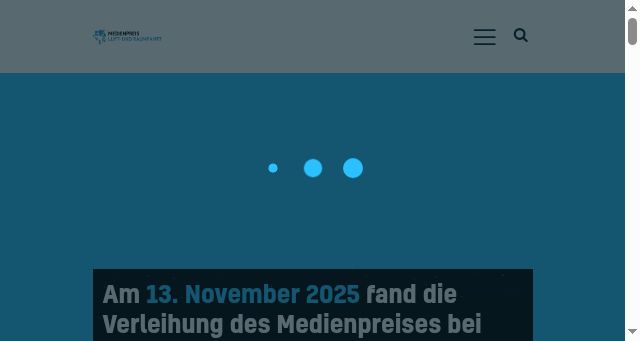 Screenshot of medienpreis-luft-und-raumfahrt.de