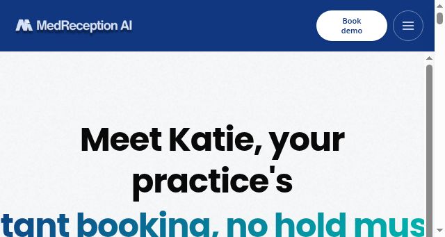 Screenshot of medreception.ai