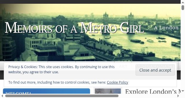 Screenshot of memoirsofametrogirl.com