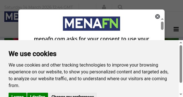 Screenshot of menafn.com
