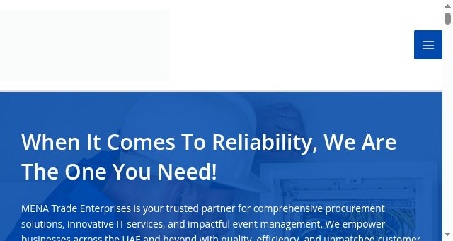 Screenshot of menatrade.ae