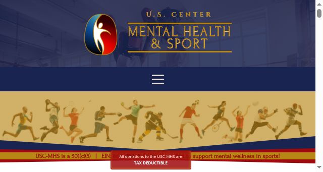 Screenshot of mentalhealthandsport.org