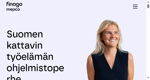 Screenshot of mepco.fi
