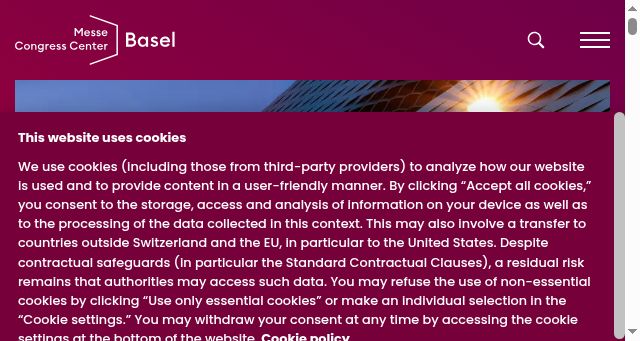 Screenshot of messe-basel.com