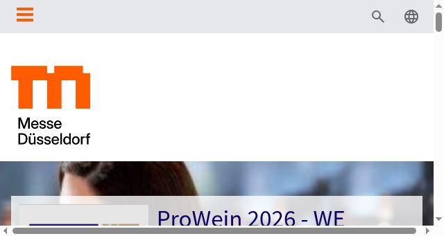 Screenshot of messe-duesseldorf.com