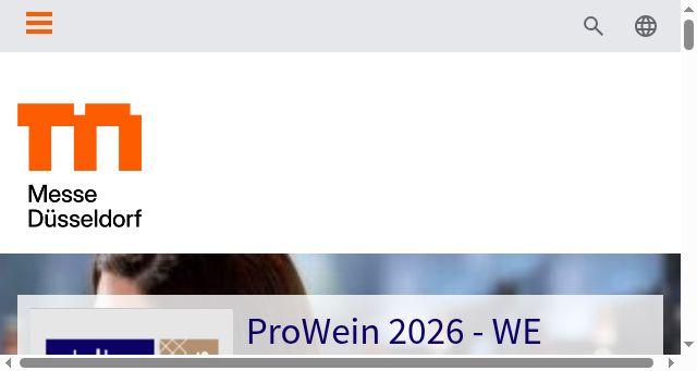 Screenshot of messe-duesseldorf.de
