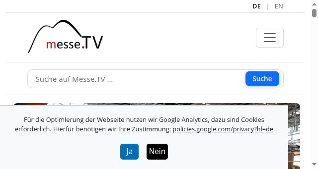 Screenshot of messe.tv