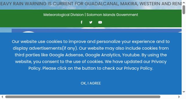 Screenshot of met.gov.sb