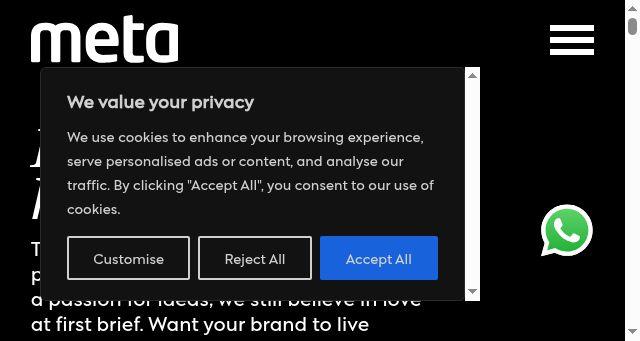 Screenshot of metacreativeagency.com
