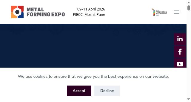 Screenshot of metalformingexpo.com