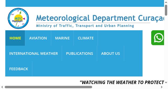 Screenshot of meteo.cw