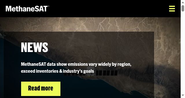 Screenshot of methanesat.org