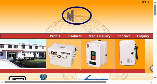 Screenshot of mexswitchgears.com